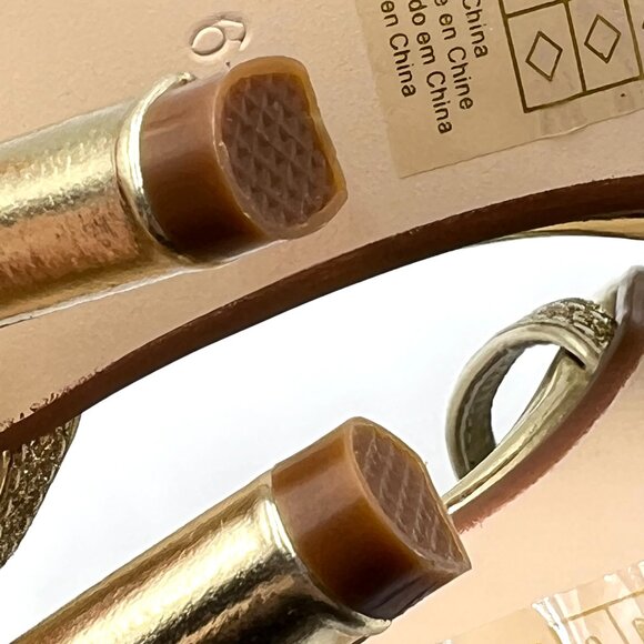 Touch‎ Ups Womens Size 6.5 Fran Gold Strappy Dress Sandals Heels Shoes - Picture 11 of 13